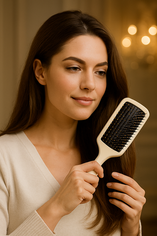 Mason Pearson Handy Mixte BN3 Hairbrush with Pure Boar Bristles and White Nylon Pins 12 Rows